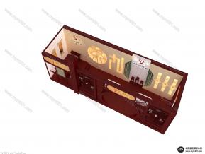 九州茶叶中式展台模型图片