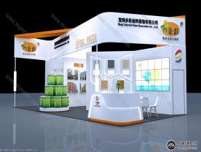 多彩涂料展台模型