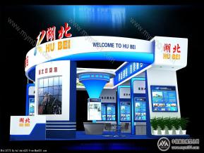 湖北展台模型效果图
