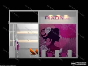 rixon皮革展台模型图片