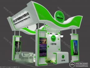 工信节联奶业展台模型图片