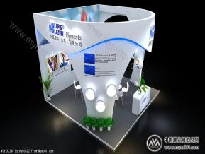 三面开口化工展3D模型 简介现代化工展
