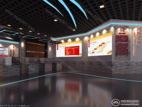 云南农村信用社成就展厅模型效果图