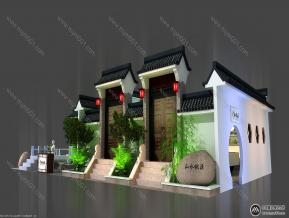 山水桃园展览模型图片