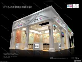 艾窝窝墙纸展台模型图片