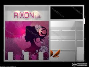rixon皮革展台模型图片