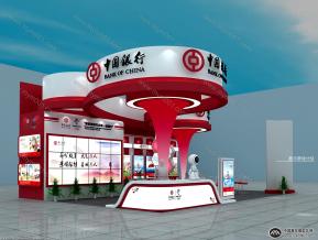 中国银行展览模型