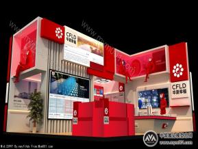 华夏幸福展台3D模型图片