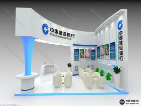 建设银行展台模型