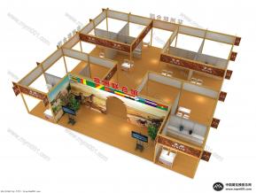 非洲联合馆展览模型效果图