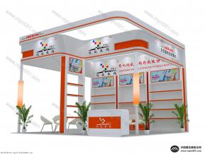 鸿盛展台模型图片