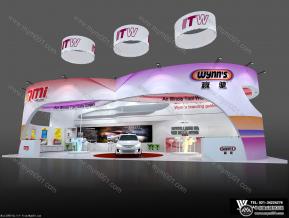 ITW汽车美容展览台模型图片