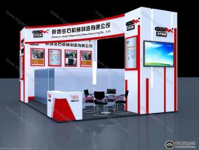 金石机械展台模型