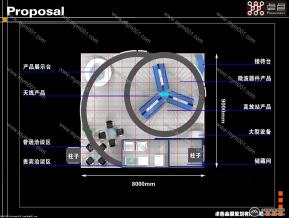 通信设备展台模型