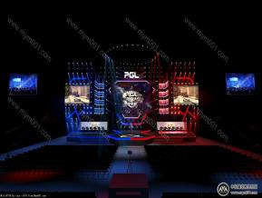 PGL夏季赛舞台3D模型
