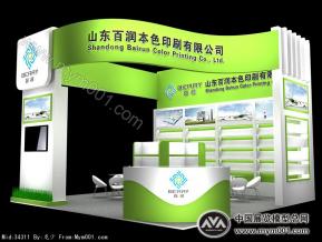 百润印刷展览模型图片