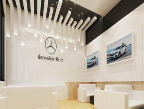 奔驰现代车展台模型