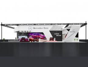 奔驰现代车展台模型