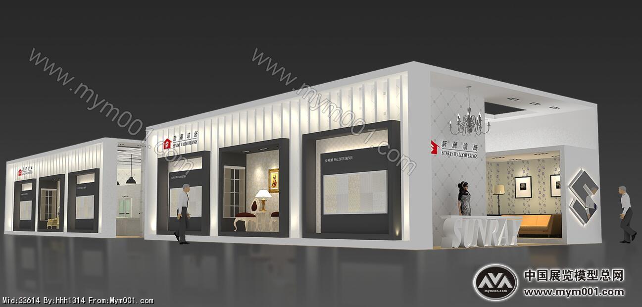 新丽墙纸展览模型图片