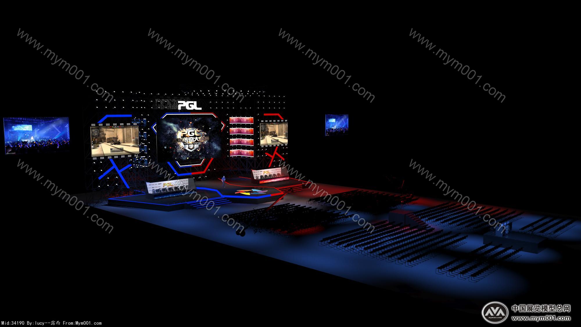 PGL夏季赛舞台3D模型